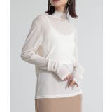 ナチュラル | シアーハイネックプルオーバー トップス レディース | and it