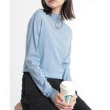 ブルー | シアーハイネックプルオーバー トップス レディース | and it