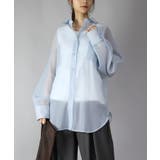 ブルー | シアーオーバーシャツ シャツ レディース | and it