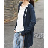 54ネイビー | UVカットロングZIPパーカー M～LL レディース | and it 