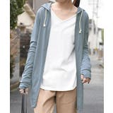 UVカットロングZIPパーカー M～LL レディース[品番：ZX000002745]｜and