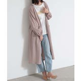 034グレージュ | 冷感カノコロングカーデ ロング カーディガン | and it 