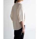 034グレージュ | ボリュームスリーブ布帛切替プルオーバー プルオーバー レディース | and it