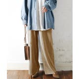 22ベージュ | セルフカットプリーツワイドパンツ♪M~LL楽ちん裾カットレディース 春夏秋冬 | and it