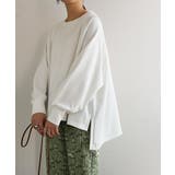 ホワイト | ボリュームスリーブゆるスウェットトップス♪レディースMトレーナー春秋♪ | and it