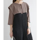 アズキグレー | 2WAY楊柳ビッグカラーブラウス ブラウス レディース | and it