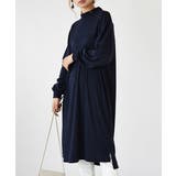 ネイビー | シアバター加工カットソーチュニック カットソー チュニック | and it