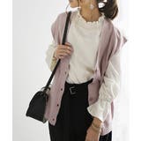 ライラック | Vネックボタンニットベスト ベスト ニット | and it