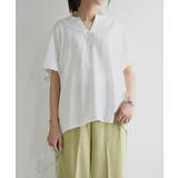 オフホワイト | 防汚加工フレンチスリーブフリルブラウス ブラウス レディース | and it