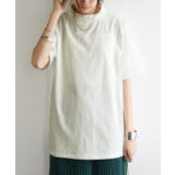 オフホワイト | ドライタッチリブハイネック Tシャツ カットソー | and it 