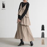 ふんわり軽いティアードフリルキャミワンピース ワンピース レディース | and it | 詳細画像1