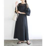 69-ブラック | タフタ×チュールドッキングワンピース ワンピース レディース | and it