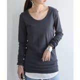 41.チャコール | 【M~LL】透けない!日本製スムースコットンロングカットソー ♪ レディーストッ… | and it