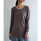 32.モカ | 【M~LL】透けない!日本製スムースコットンロングカットソー ♪ レディーストッ… | and it