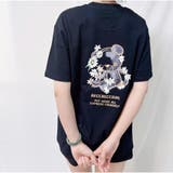 Tシャツ 半袖 クルーネック 前後ロゴプリント ゆったりトップス 韓国風 | And Kawaii | 詳細画像6 