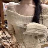 ニットセーター セクシー 無地 秋冬 ゆったりトップス | And Kawaii | 詳細画像8 