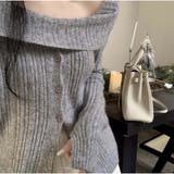 ニットセーター セクシー 無地 秋冬 ゆったりトップス | And Kawaii | 詳細画像2 