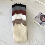 リブニット 長袖  ハイネック 無地 シンプル レディース 秋新作 | And Kawaii | 詳細画像9 