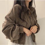 シャツ ゆったり ストライプシャツ ショート丈  長袖 秋冬 韓国ファッション | And Kawaii | 詳細画像12 