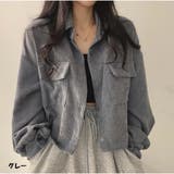 グレー | シャツ ゆったり ストライプシャツ ショート丈  長袖 秋冬 韓国ファッション | And Kawaii