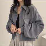 シャツ ゆったり ストライプシャツ ショート丈  長袖 秋冬 韓国ファッション | And Kawaii | 詳細画像3 