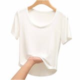 Tシャツ 半袖 Uネック ショート丈 レディース2023新しい 春夏 | And Kawaii | 詳細画像6