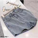 ライトブルー | ダメージデニムショートパンツ ハイウエストダメージショートパンツ ショーパン | And Kawaii