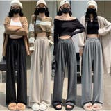 ワイドパンツ 無地 ハイウエスト | And Kawaii | 詳細画像2