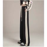 ブラック | ワイドパンツ カジュアル スウェットパンツ ゆったり ウエストゴム 履き心地  | And Kawaii