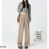 キャメル | ワイドパンツ カジュアル ハイウエスト | And Kawaii