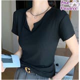 Tシャツ きれいめ 半袖 トップス カジュアル 韓国 | And Kawaii | 詳細画像1 