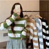 ボーダーニット ショート丈 セーター | And Kawaii | 詳細画像11 
