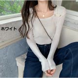 ホワイト | カットソー ニット 長袖 | And Kawaii