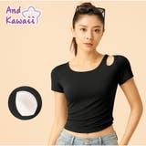 Tシャツ 楽ちん 美シルエット カットアウトデザイン フィット | And Kawaii | 詳細画像1