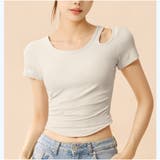 Tシャツ 楽ちん 美シルエット カットアウトデザイン フィット | And Kawaii | 詳細画像7