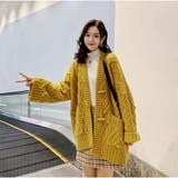 イエロー | トップス ニットジャケット セーター | And Kawaii