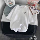 Tシャツ  コットン半袖 夏 ゆったり ロゴプリント トップス | And Kawaii | 詳細画像9 