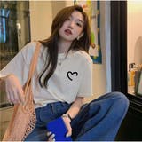 Tシャツ  コットン半袖 夏 ゆったり ロゴプリント トップス | And Kawaii | 詳細画像10 