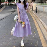パープル | ワンピース ロングスカート ひざ丈 | And Kawaii