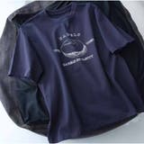 ネイビー | 半袖Tシャツ カジュアル ロゴプリント | And Kawaii