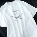 ホワイト | 半袖Tシャツ カジュアル ロゴプリント | And Kawaii