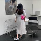 Tシャツワンピース 前後ロゴプリント ミモレワンピ | And Kawaii | 詳細画像11