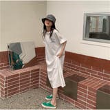 Tシャツワンピース 前後ロゴプリント ミモレワンピ | And Kawaii | 詳細画像12