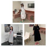 Tシャツワンピース 前後ロゴプリント ミモレワンピ | And Kawaii | 詳細画像5