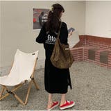 Tシャツワンピース 前後ロゴプリント ミモレワンピ | And Kawaii | 詳細画像6