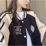 スタジャン ブルゾン レディース アウター 秋 冬 オーバーサイズ | And Kawaii | 詳細画像2