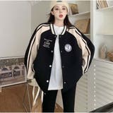 スタジャン ブルゾン レディース アウター 秋 冬 オーバーサイズ | And Kawaii | 詳細画像3