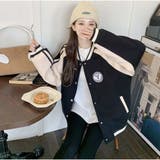 スタジャン ブルゾン レディース アウター 秋 冬 オーバーサイズ | And Kawaii | 詳細画像6