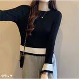 ブラック | ニット ショート丈 長袖ニットセータートップス | And Kawaii