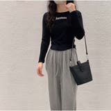 Tシャツ トップス 長袖 logoプリント 定番 韓国ファッション | And Kawaii | 詳細画像13 